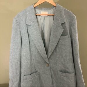 Womens Vtg Pendleton Mint Green 100% Virgin Wool Blazer Size 12